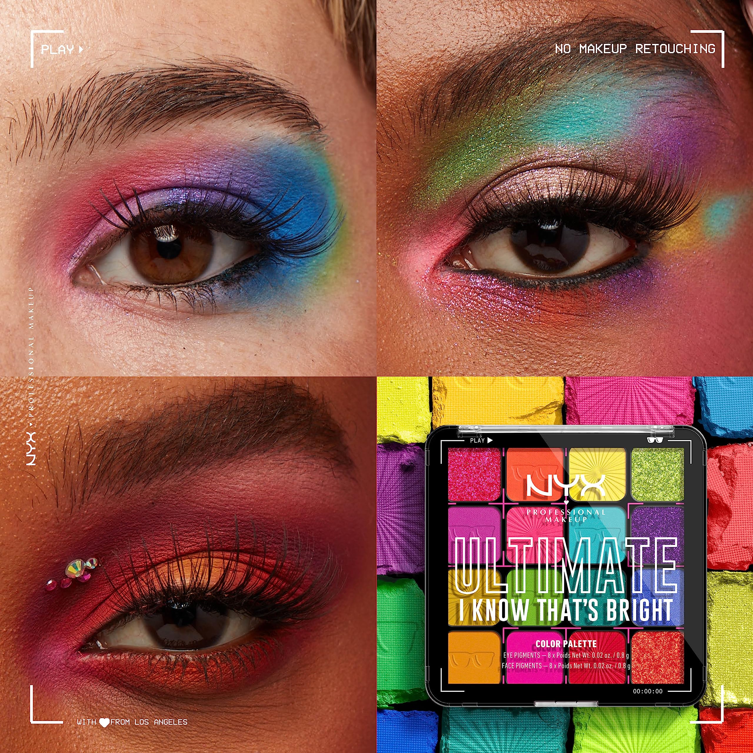 NYX I Know That's Bright palette with eye primer for bold color