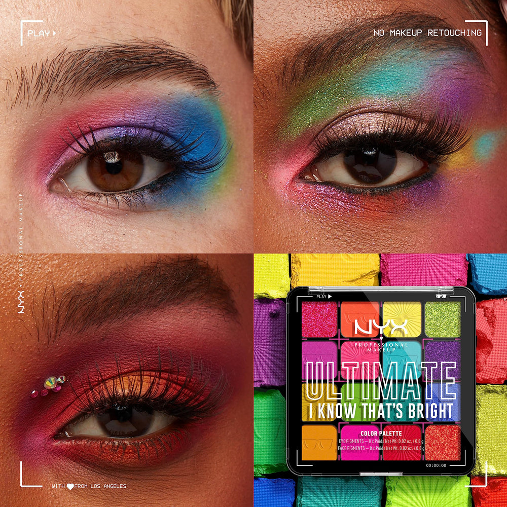 NYX I Know That's Bright palette with eye primer for bold color