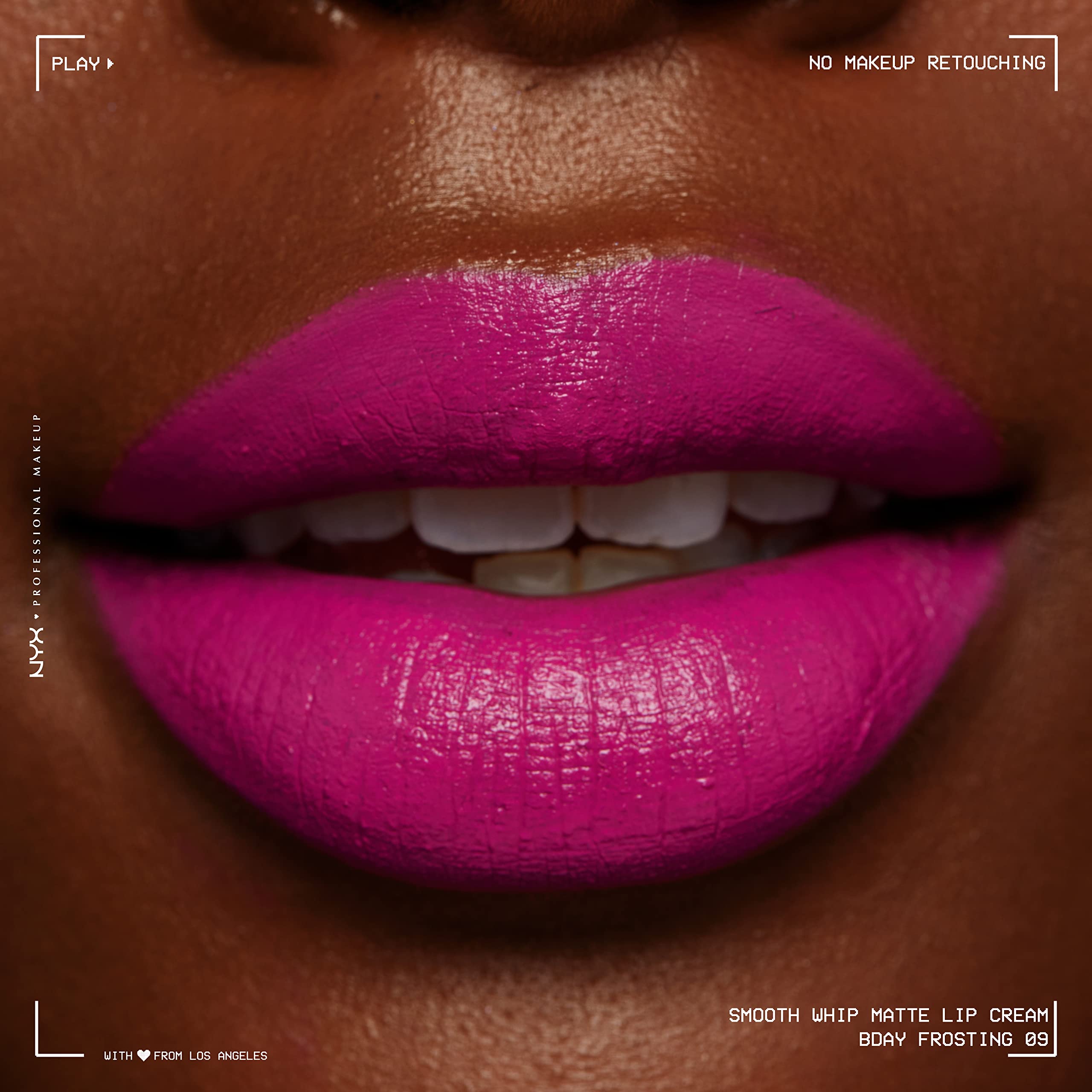 Display of 24 shade options for NYX Smooth Whip Matte Lip Cream