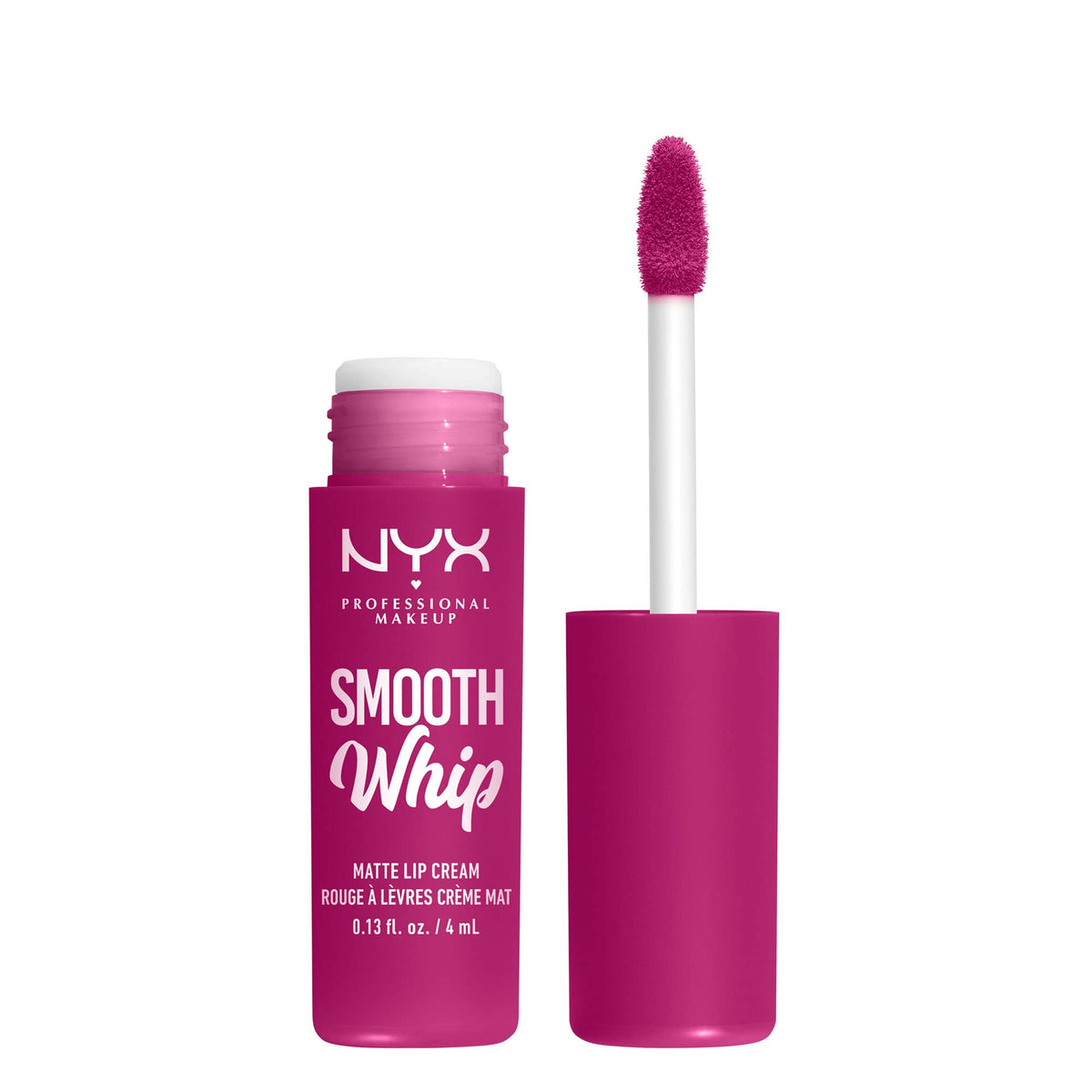 NYX Smooth Whip Matte Lip Cream Bday Frosting swatch showing vibrant color payoff