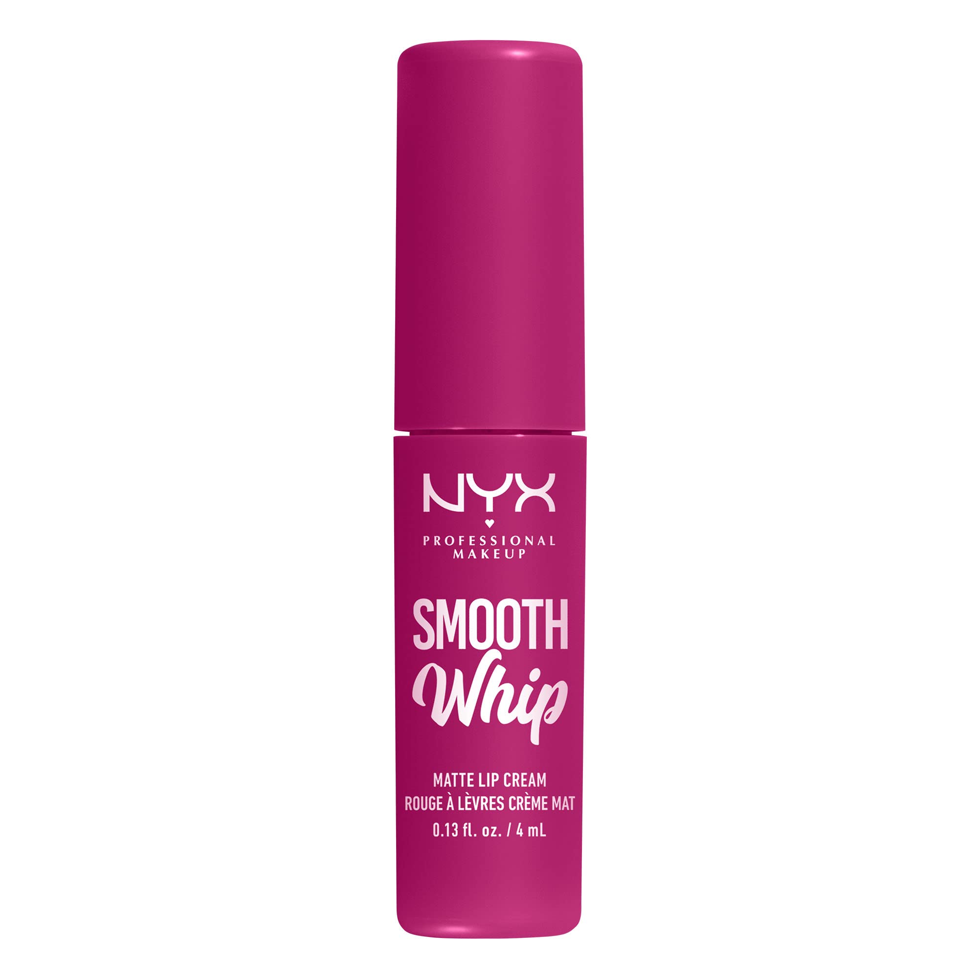 Vegan liquid lipstick texture and color payoff from NYX Smooth Whip Matte Lip Cream