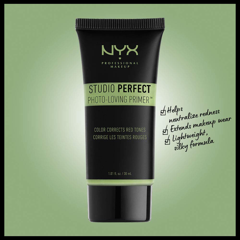 NYX Studio Perfect Primer Green texture swatch reveals a silky, smooth base.