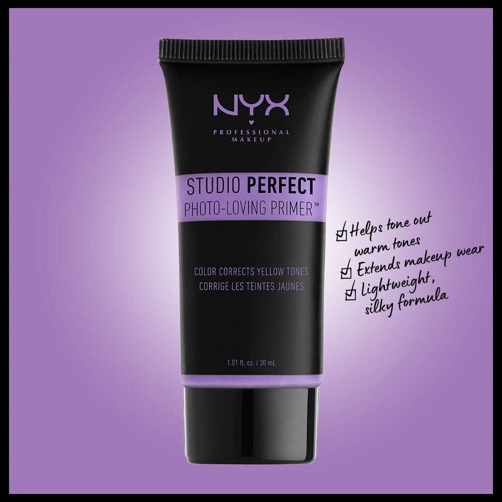 NYX Studio Perfect Primer Lavender application on skin smooths and preps.