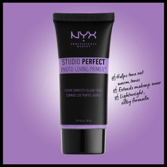 NYX Studio Perfect Primer Lavender application on skin smooths and preps.