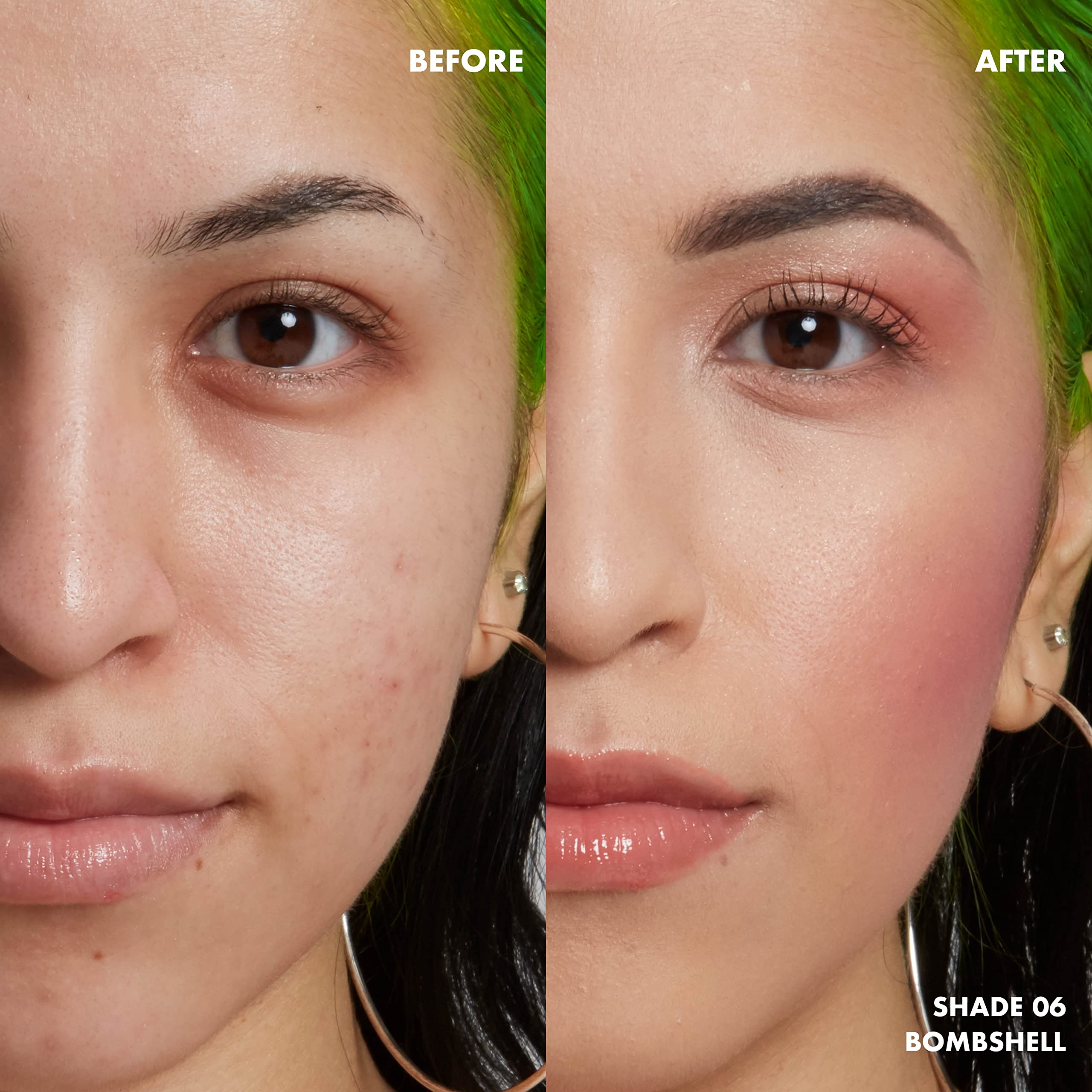 Finger blending with NYX Sweet Cheeks creates a seamless second-skin glow.
