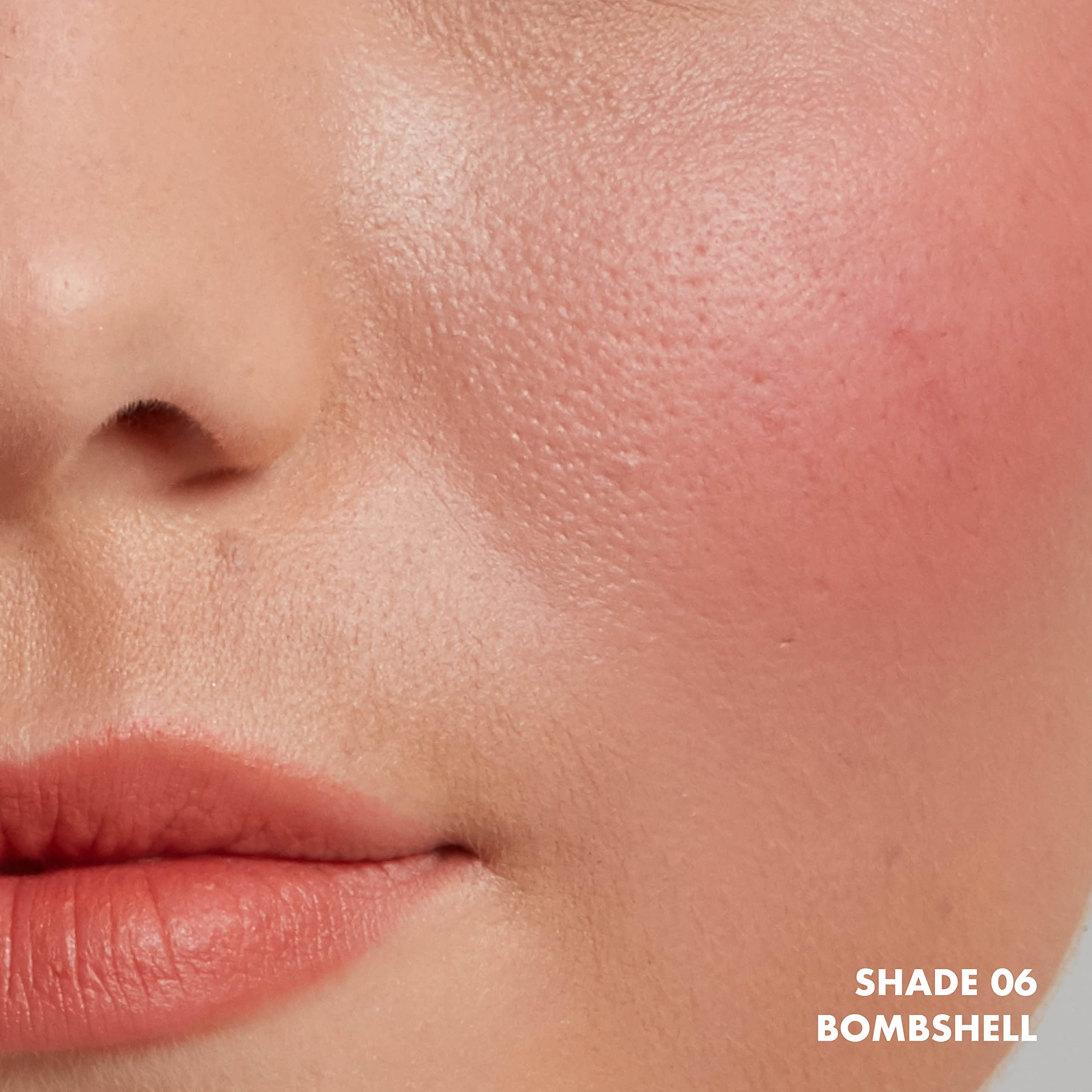 Full-face look featuring NYX Sweet Cheeks Soft Cheek Tint.