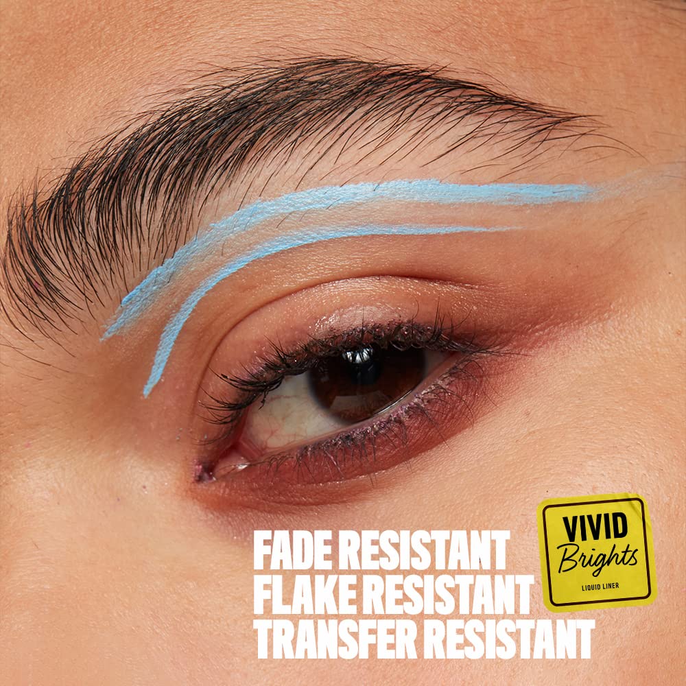 NYX Vivid Brights Liquid Liner Blue Thang wing close-up for precise matte finish