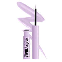 NYX Vivid Brights Lilac Pink close-up shows the precise brush tip for clean lines