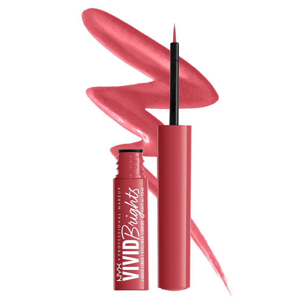 NYX Vivid Brights Liquid Liner red packaging highlights premium quality.