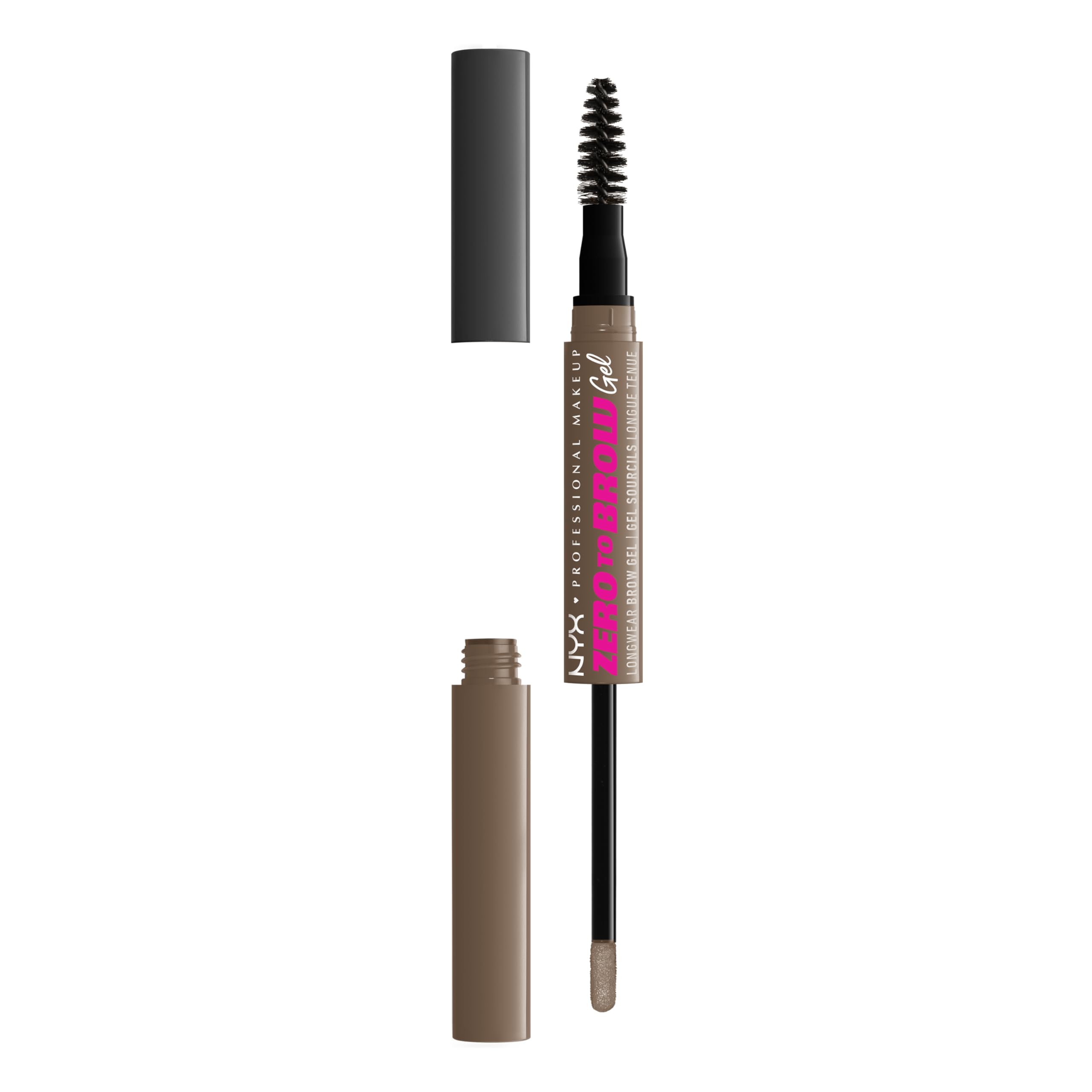 NYX Zero to Brow applicator and spoolie for precise brow filling