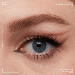 NYX Zero to Brow Ash Blonde waterproof swatch demonstrates long-wear.