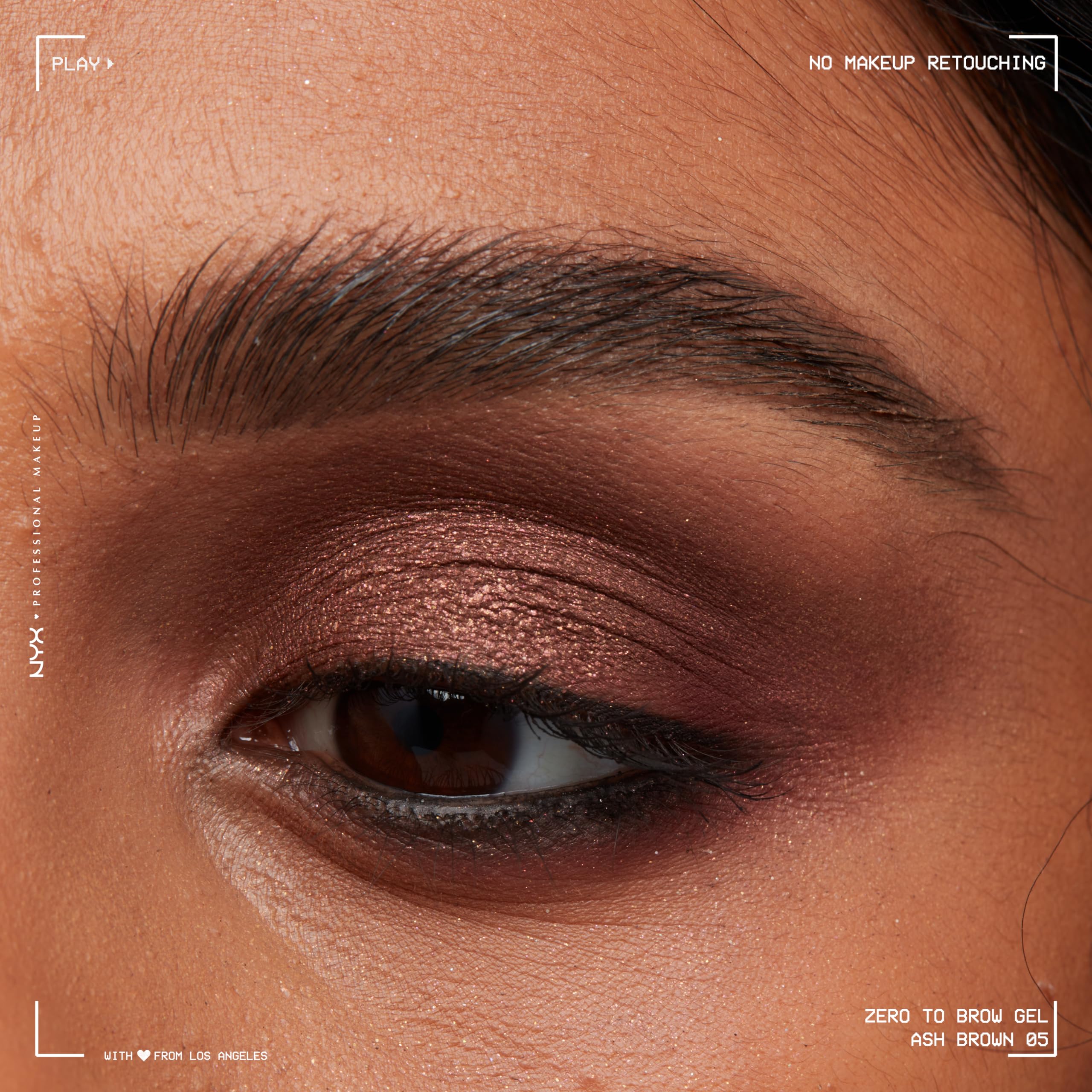 NYX Zero to Brow Ash Brown swatches show versatile shade options