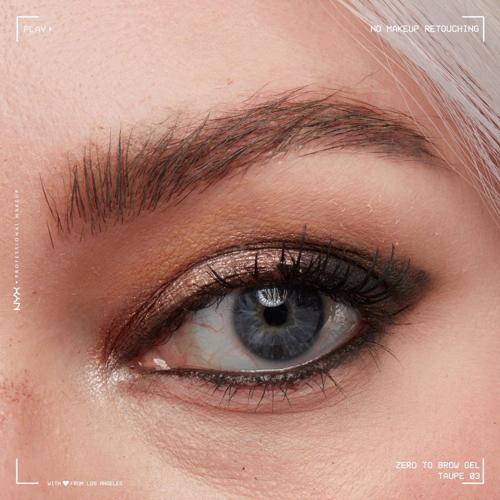 NYX Zero to Brow taupe gel with waterproof finish to keep brows in place