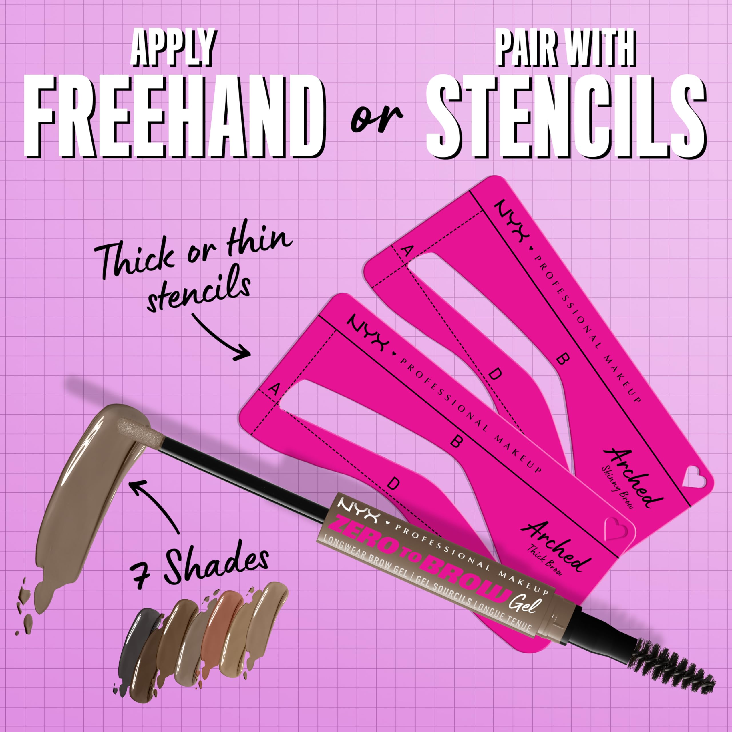 NYX Zero to Brow dual-ended gel for precise application and blending