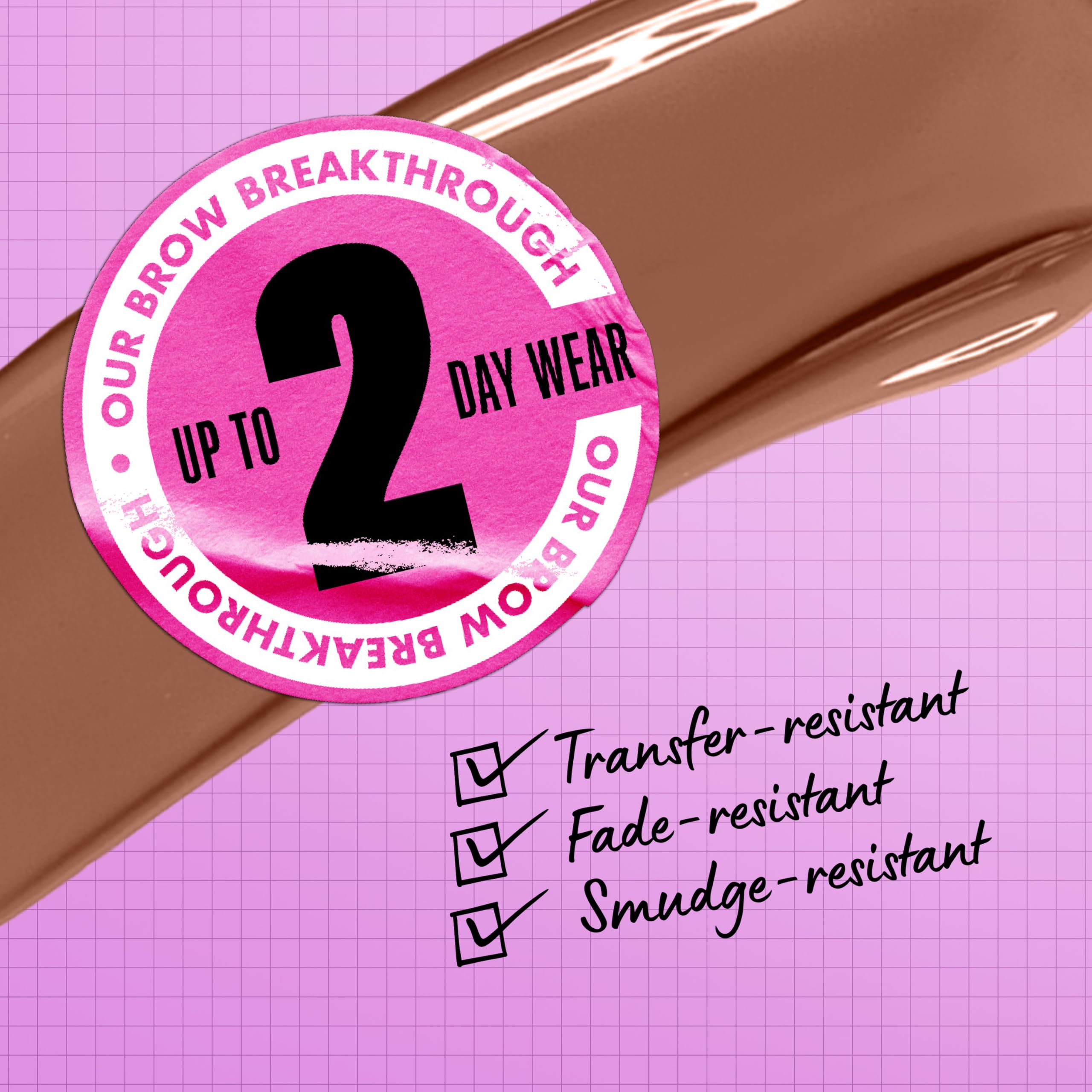 NYX Zero to Brow longwear gel demonstrates transfer-resistant, waterproof brow color