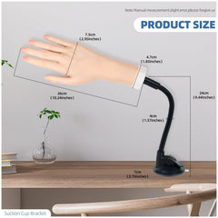 Nyxaphoralyn flexible fingers on training hand enable versatile nail art.