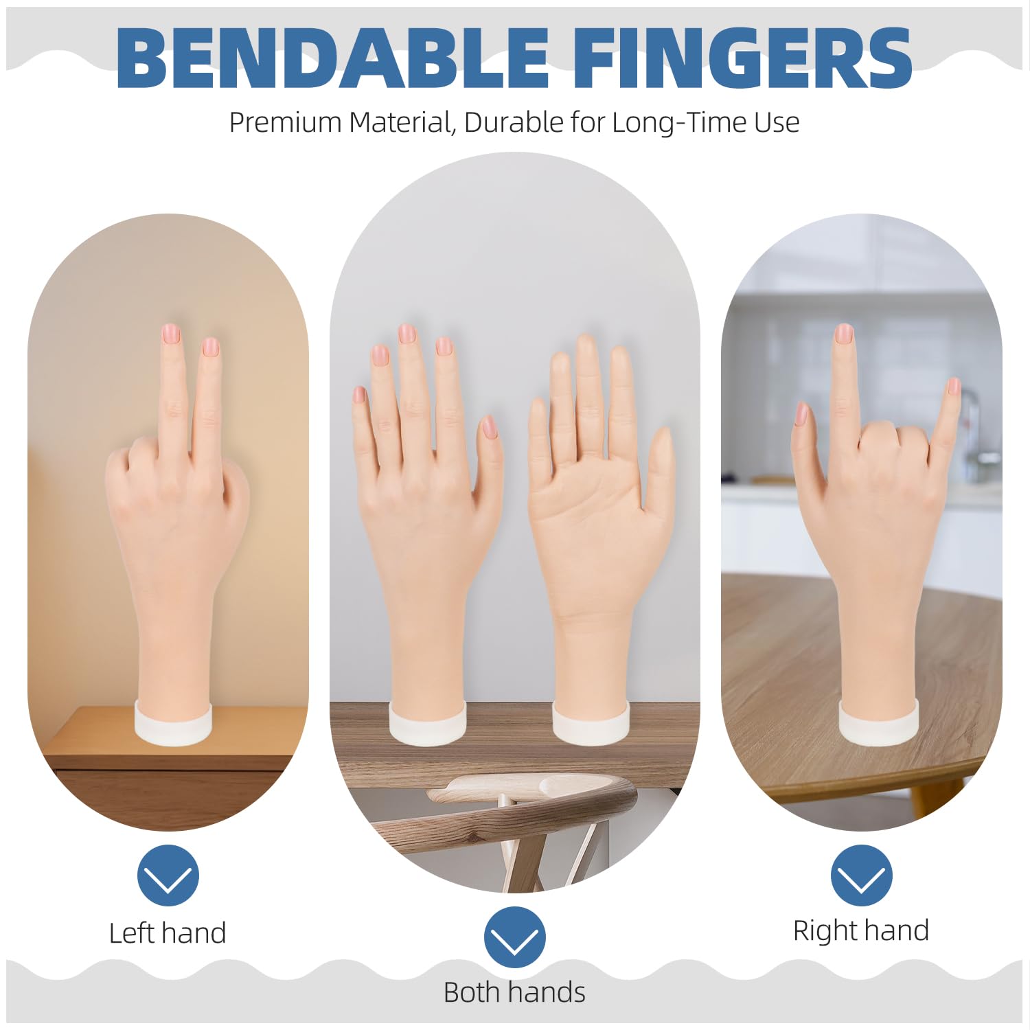 Nyxaphoralyn reusable nail training hand designed for repeated practice.