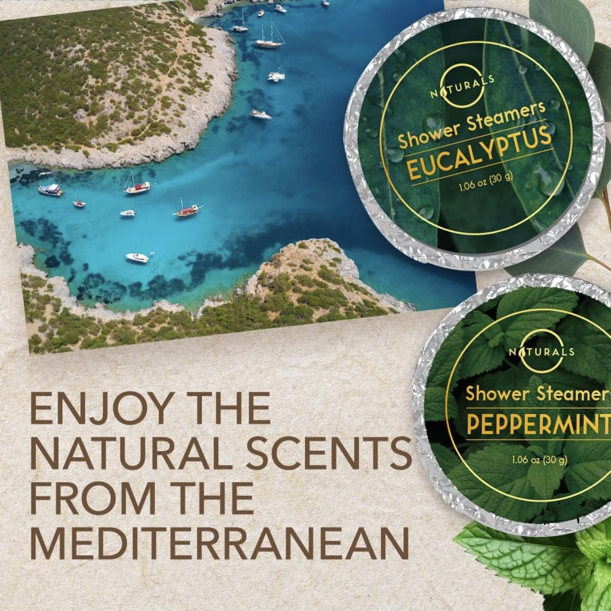 O Naturals eight-count pack-inside view ready for use