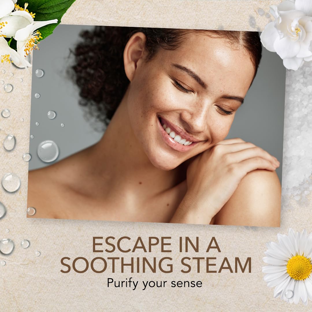 O Naturals steamers on the shower floor releasing fragrance gradually