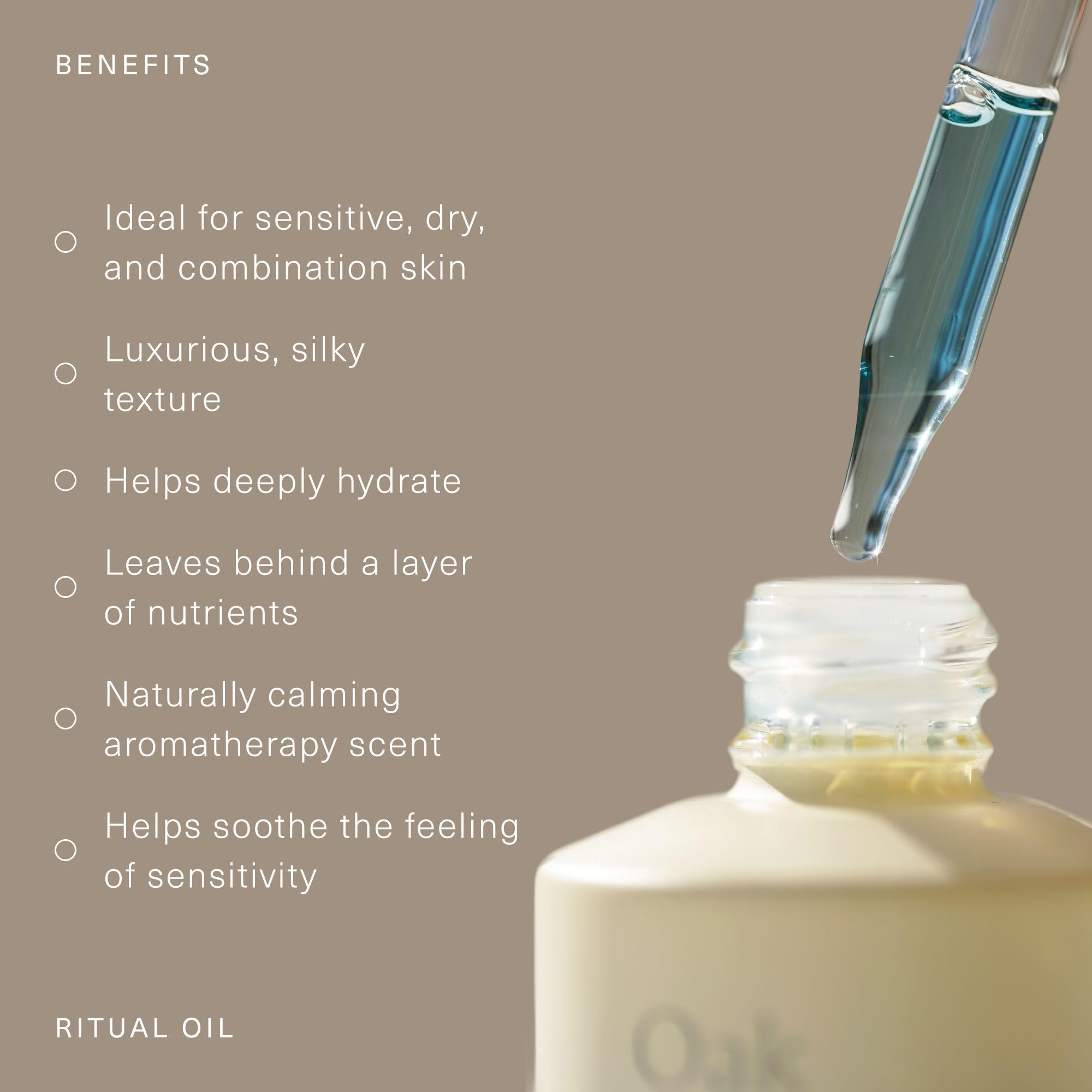 Oak Essentials Ritual Oil ingredients flatlay with vitamin-rich botanicals for nourishment