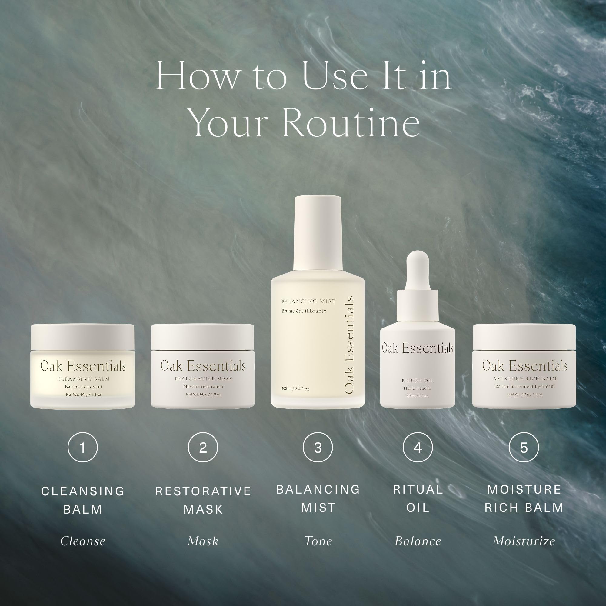 Oak Essentials Ritual Oil part of a soothing night routine