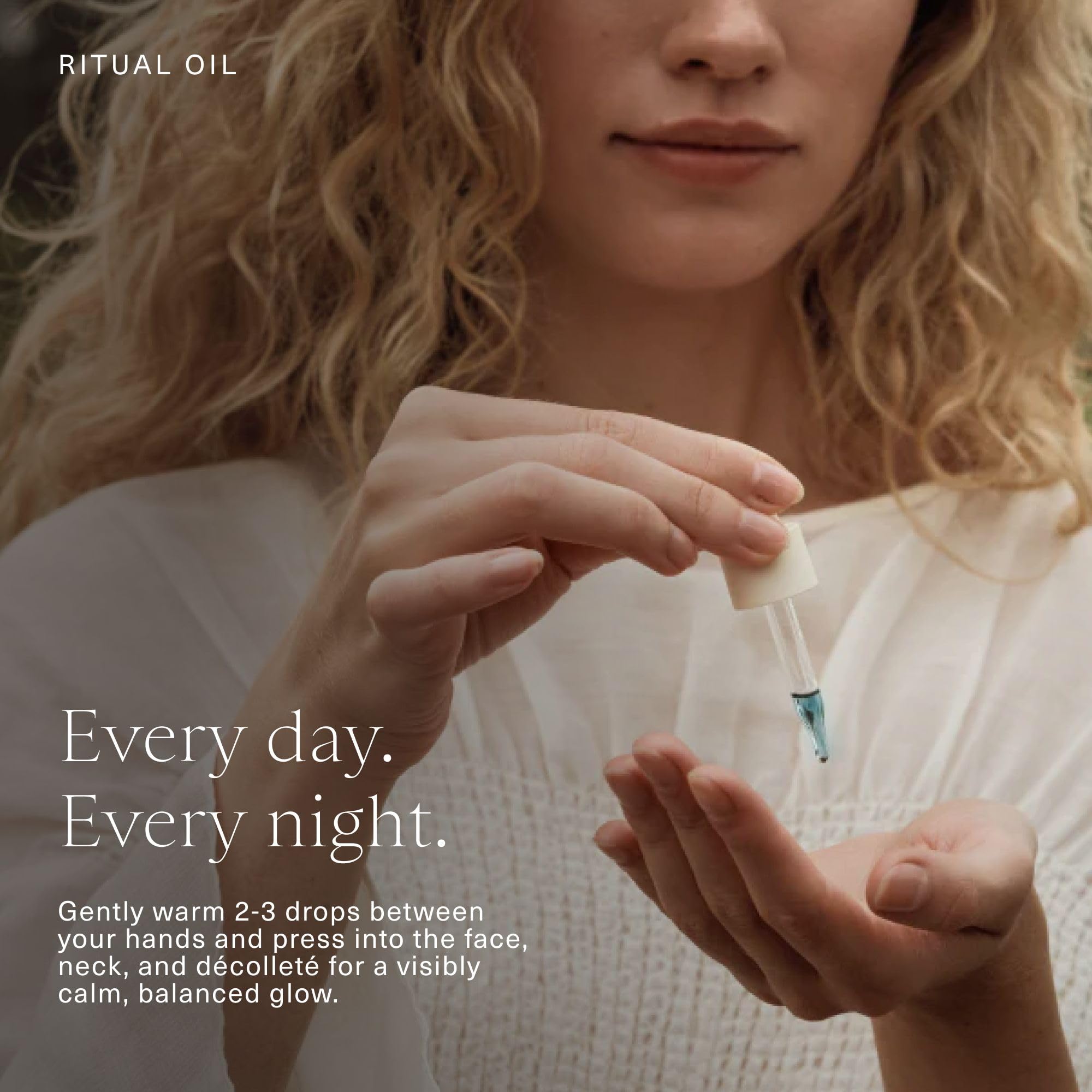 Oak Essentials Ritual Oil packaging showcasing clean ingredients and cruelty-free promise