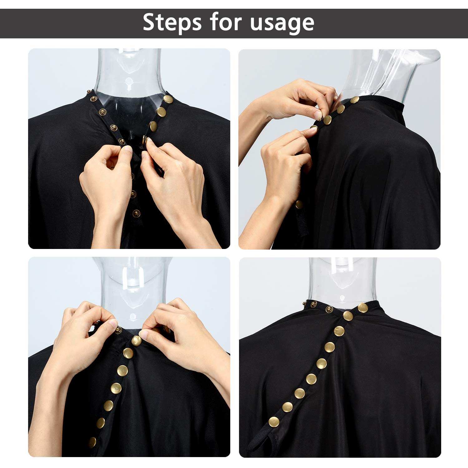Oak Leaf wrinkle-resistant cape showing professional-looking finish.