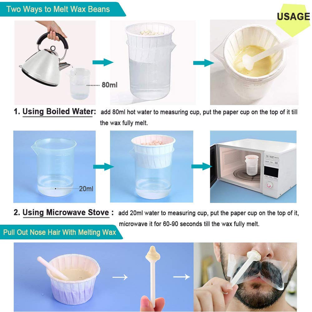 OAKEER paper cups keep application neat during waxing