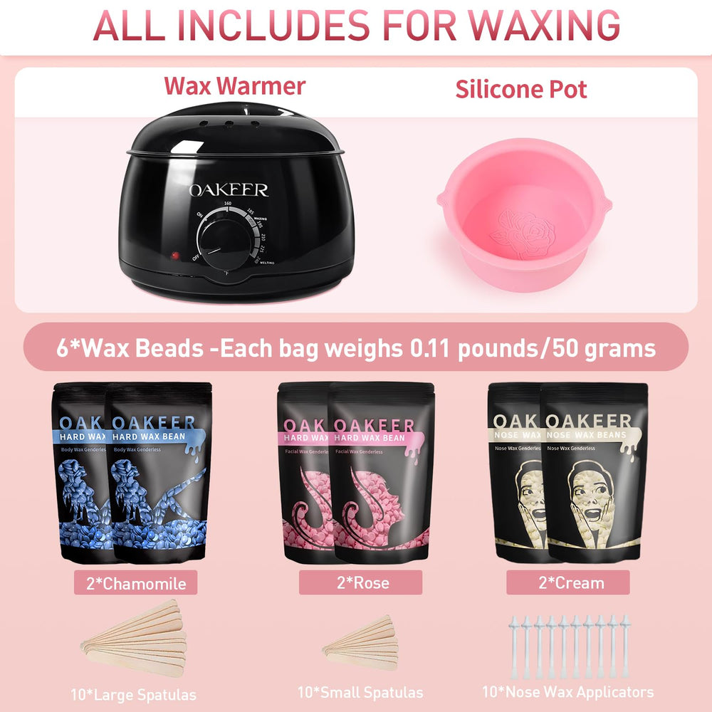 Oakeer upgraded-wax-beans deliver smoother hair removal with consistent temperature