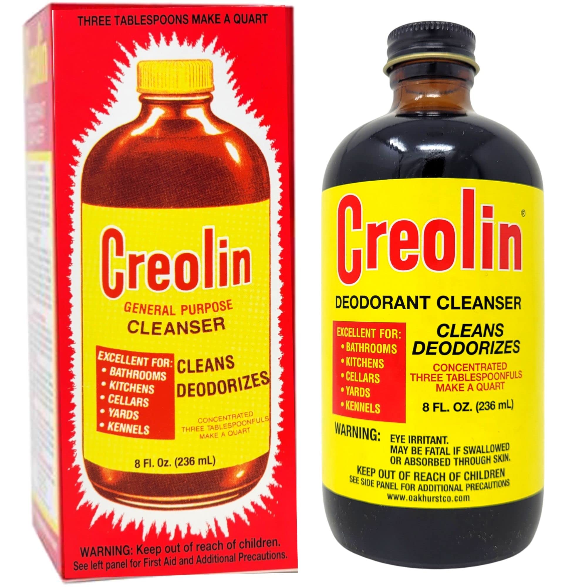 OAKHURST Creolin deodorizing cleanser bottle for versatile surface cleaning and odor control.