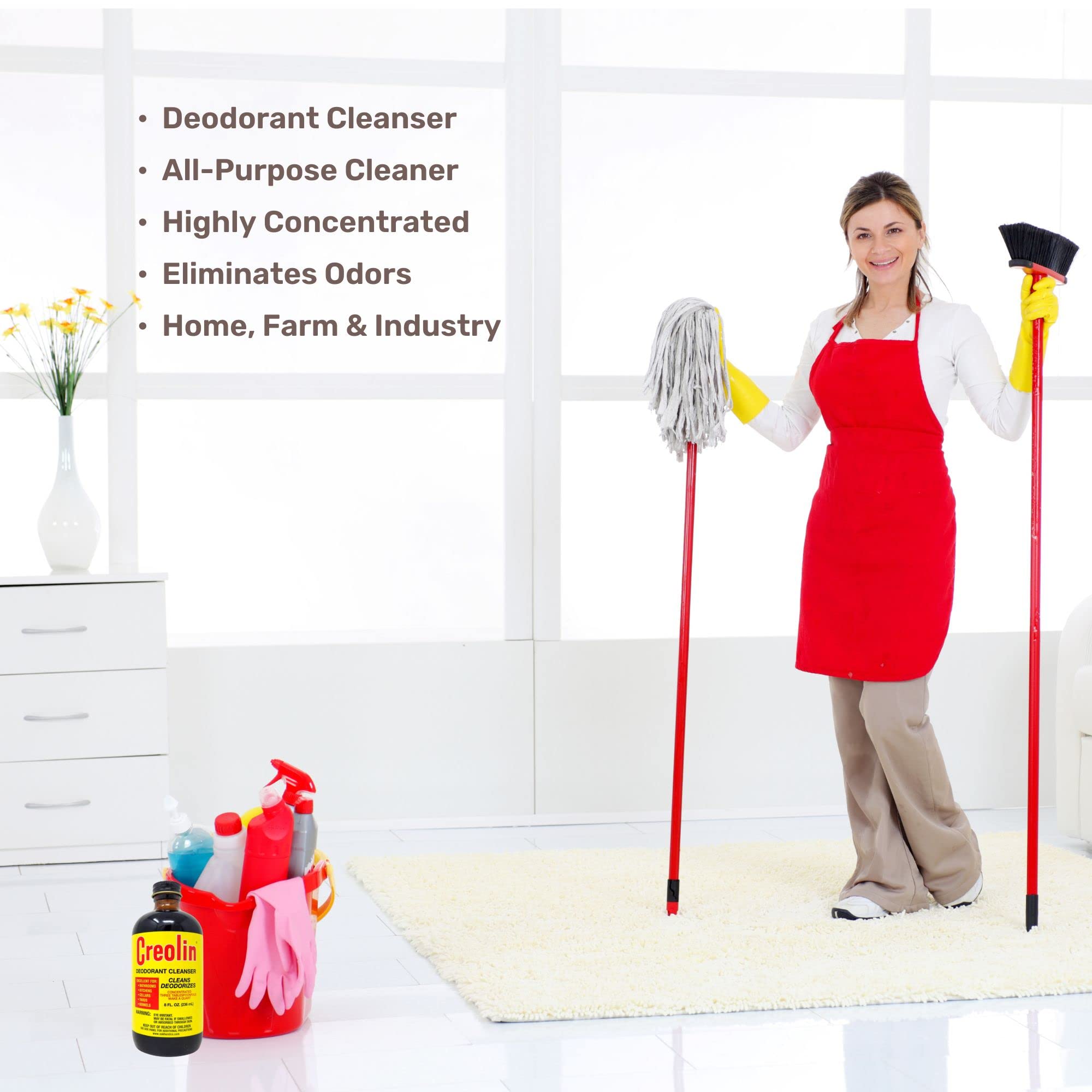 OAKHURST Creolin multi-surface formula suitable for basements and general home use.