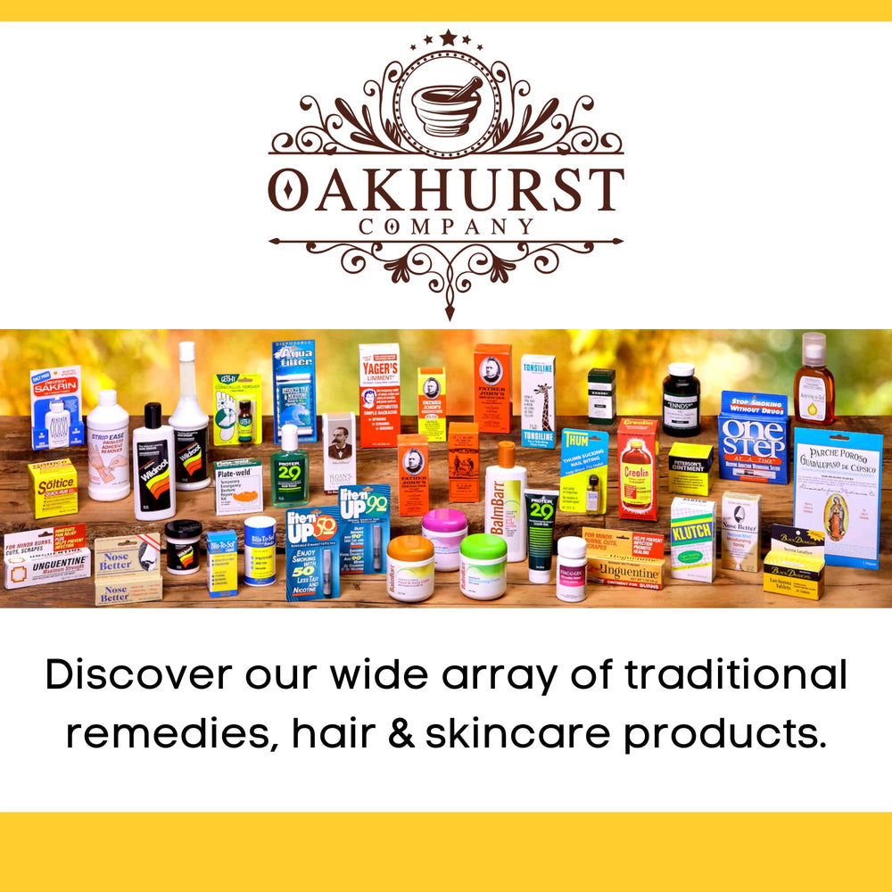 OAKHURST Creolin packaging reflects a multi-generational remedies brand legacy.