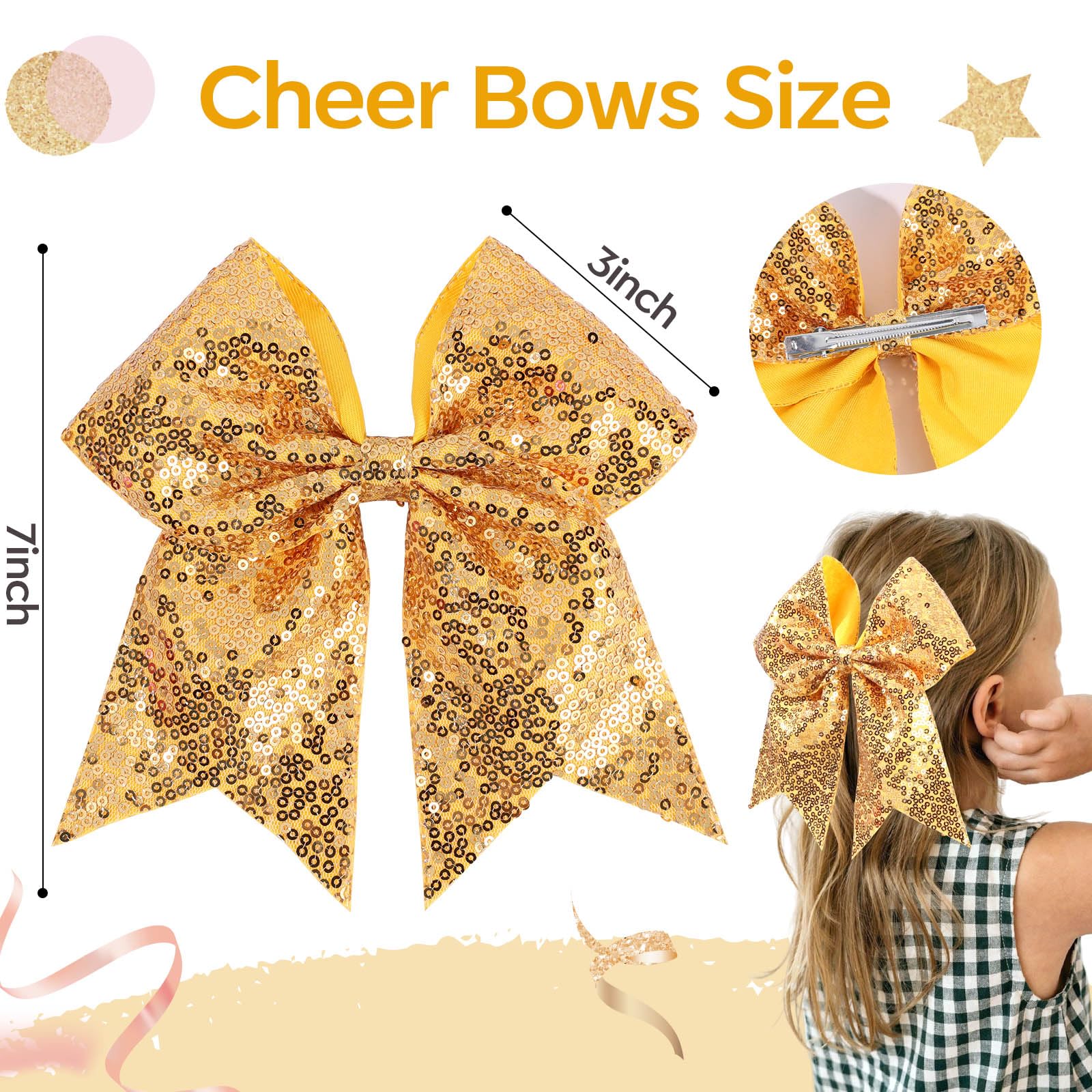 OAOLEER cheer bow on ponytail showcases team spirit and polished style