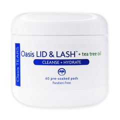 Oasis LID & LASH tea tree wipes pack for gentle eyelid cleansing and refreshed eyes.