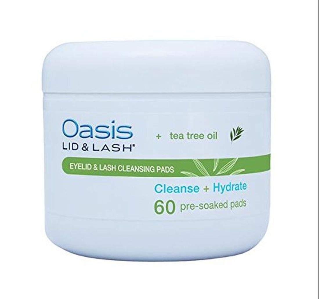 Oasis Tears lid-lash cleansing pad for gentle eyelid and lash cleansing, daily care.