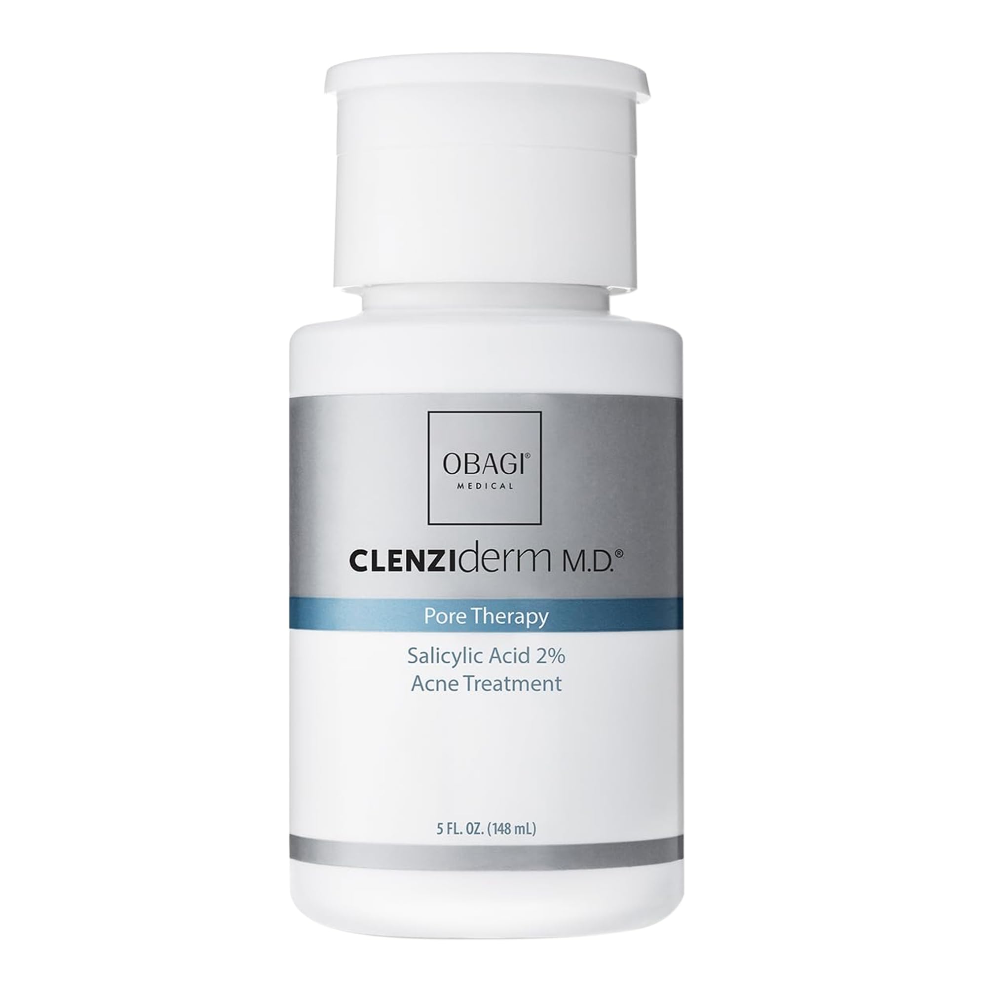 Obagi CLENZIderm M.D. Pore Therapy Toner bottle close-up for clearer-looking pores.