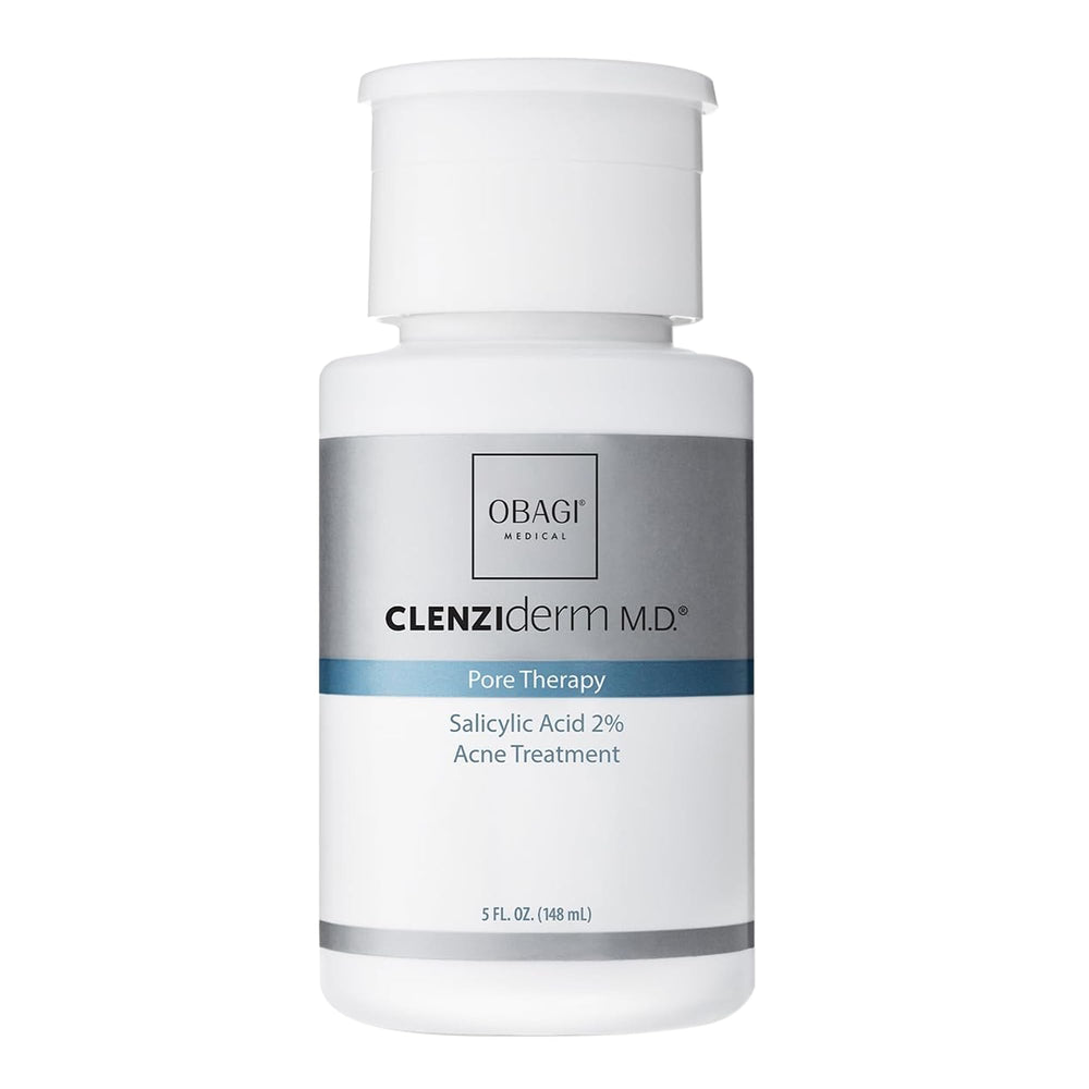 Obagi CLENZIderm M.D. Pore Therapy Toner bottle close-up for clearer-looking pores.