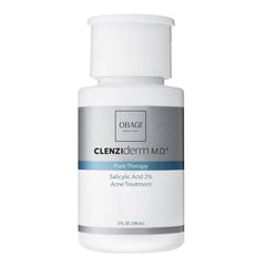 Obagi CLENZIderm M.D. Pore Therapy Toner bottle close-up for clearer-looking pores.