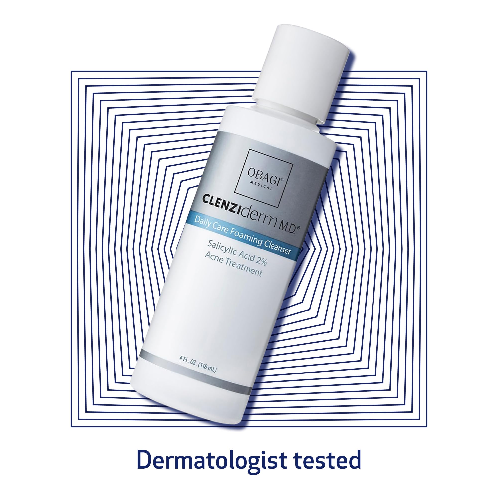 Obagi CLENZIderm MD packaging on display for dermatologist-grade skincare