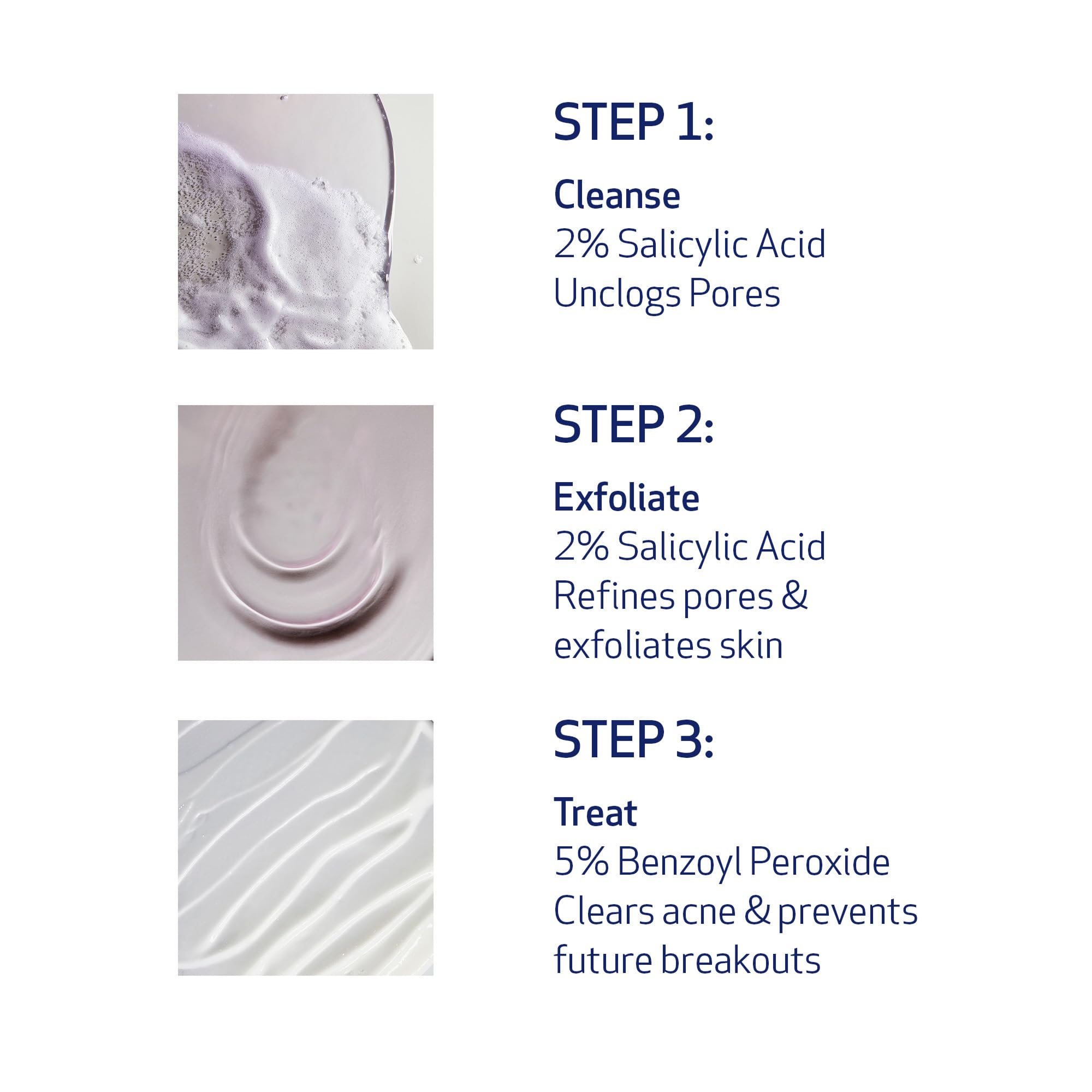 Obagi CLENZIderm toner exfoliating demonstrates 2% SA exfoliation for smoother pores