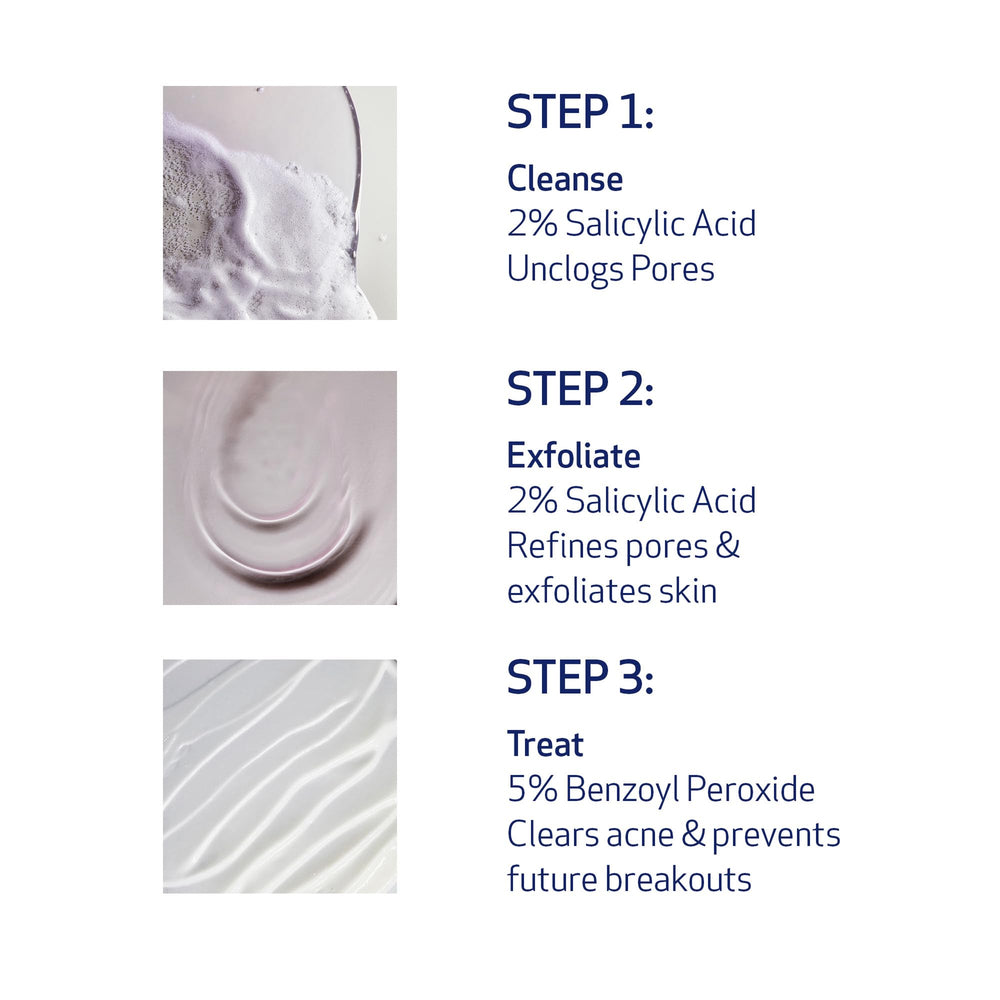 Obagi CLENZIderm toner exfoliating demonstrates 2% SA exfoliation for smoother pores