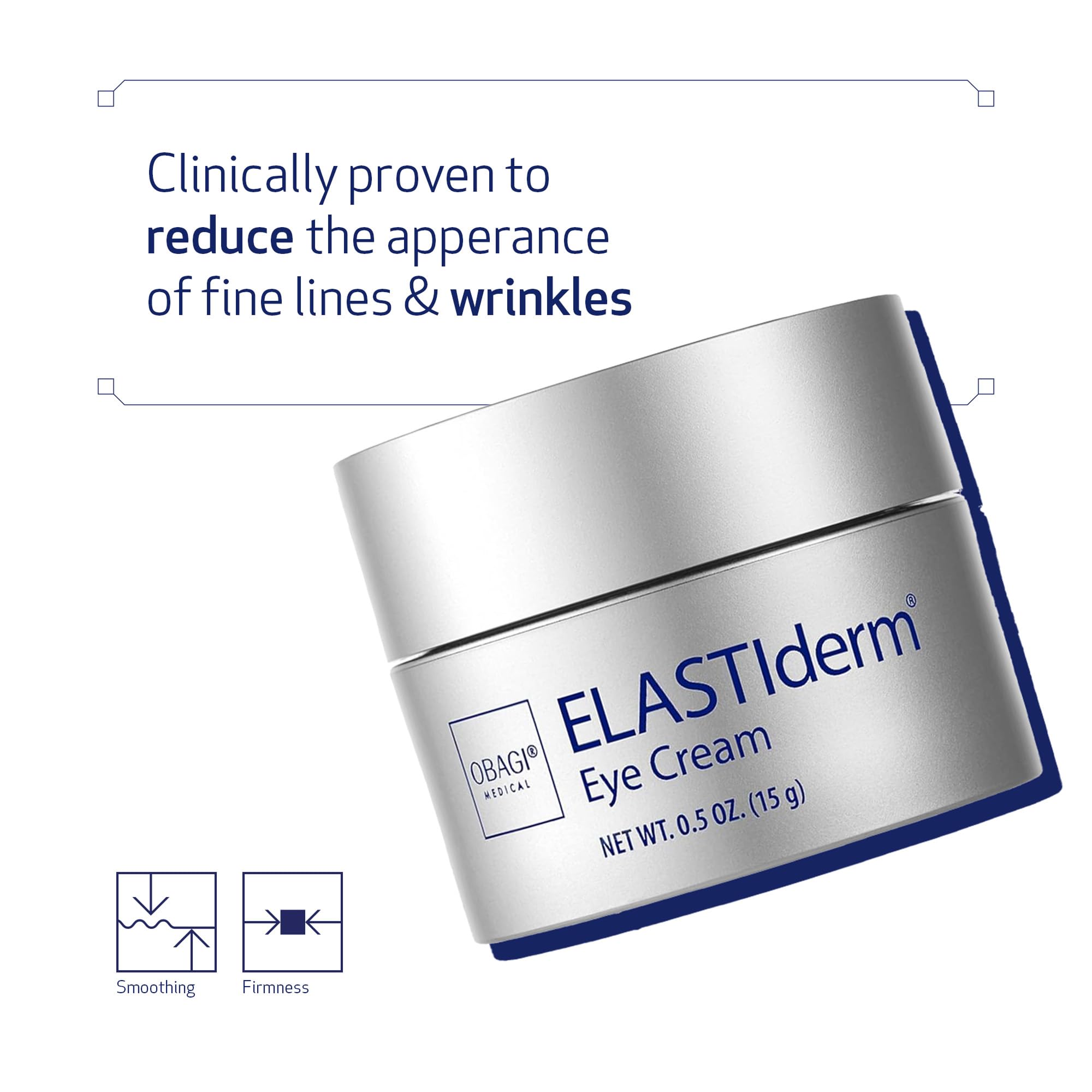 Obagi ELASTIderm Eye Cream bi-mineral complex ingredient highlights.