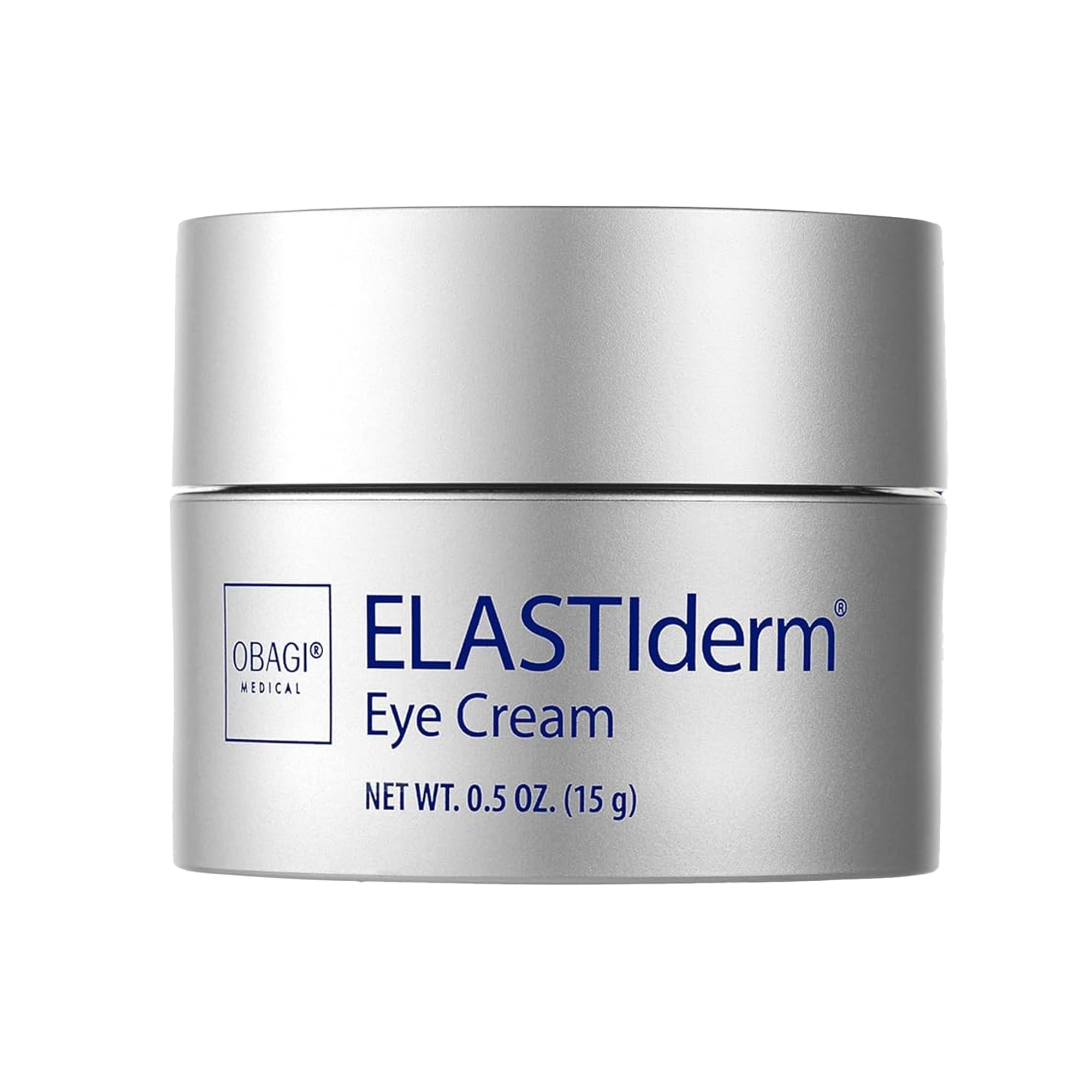 Obagi ELASTIderm Eye Cream bottle close-up for smooth under-eye care.