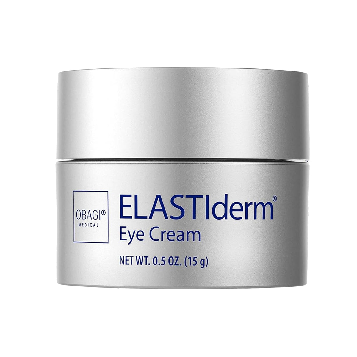 Obagi ELASTIderm Eye Cream bottle close-up for smooth under-eye care.