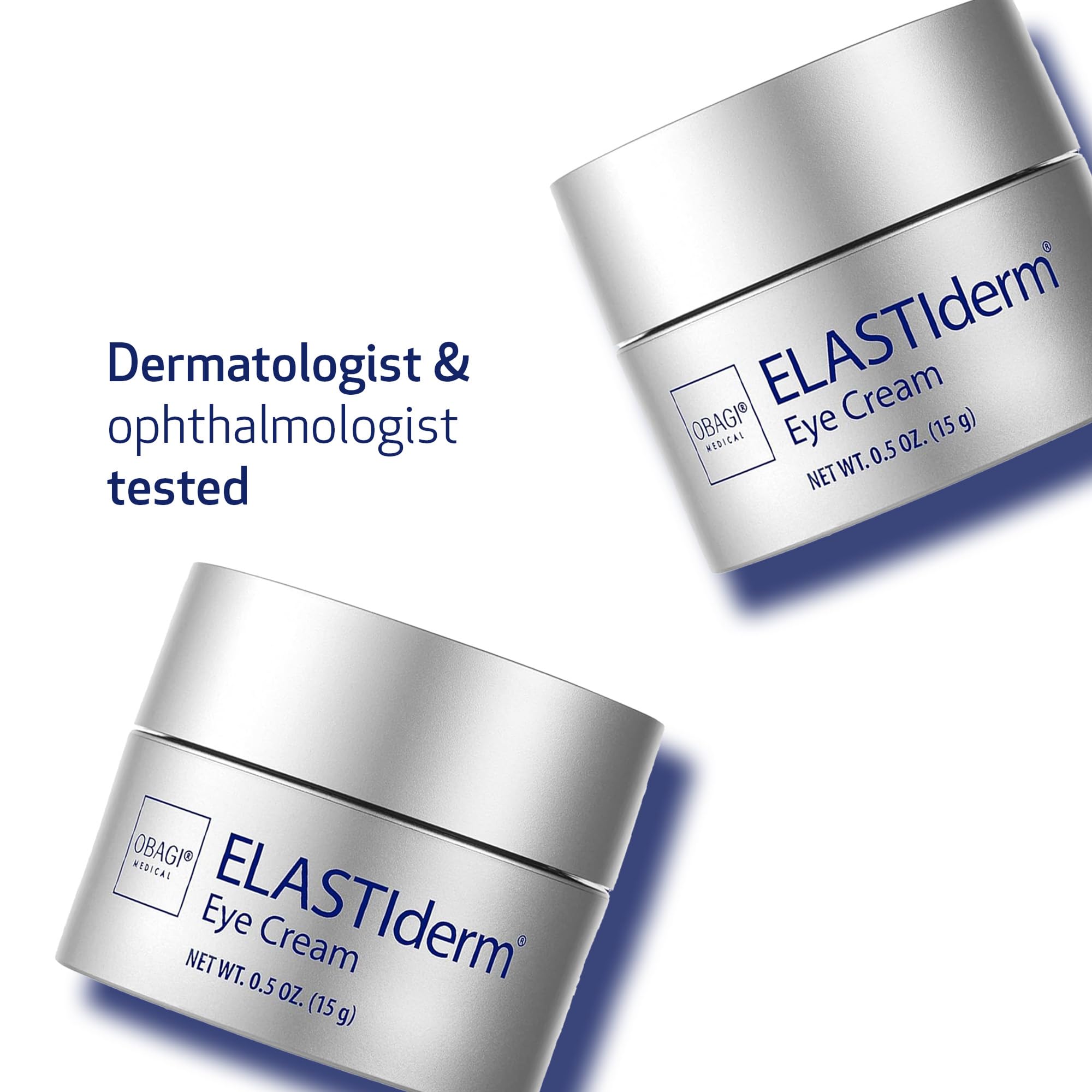 Obagi ELASTIderm Eye Cream on a dresser display.
