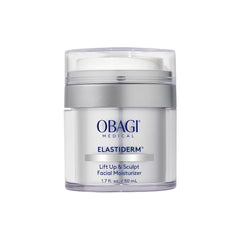 Obagi ELASTIderm Lift Up jar closeup showing firming cream texture for lifting routine