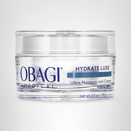 Obagi Hydrate Luxe 1.7 oz packaging closeup emphasizing premium professional-grade skincare