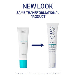 Obagi Medical Retinol 1.0 Cream texture closeup showing silky finish