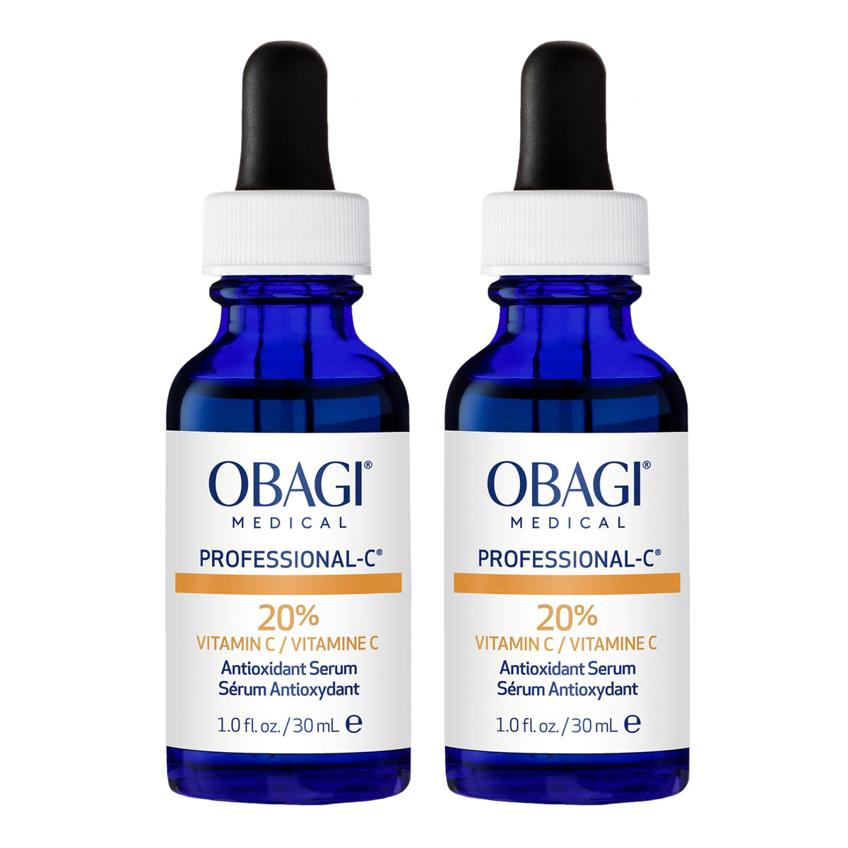 Obagi Medical Professional-C 20% Vitamin C Serum bottle front view showing product name and design for brightening skin