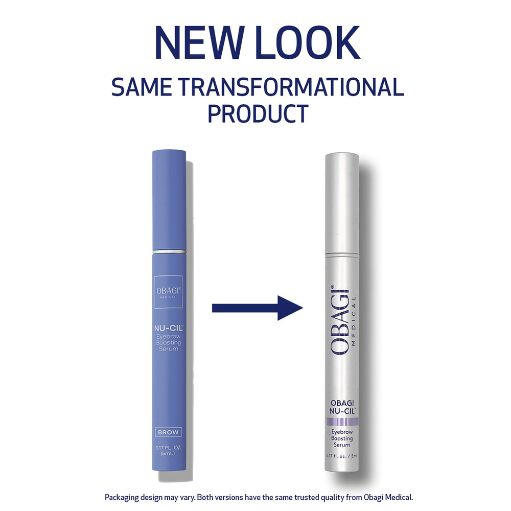 Obagi Nu-Cil application brush demonstrates precise brow shaping for seamless daily use.